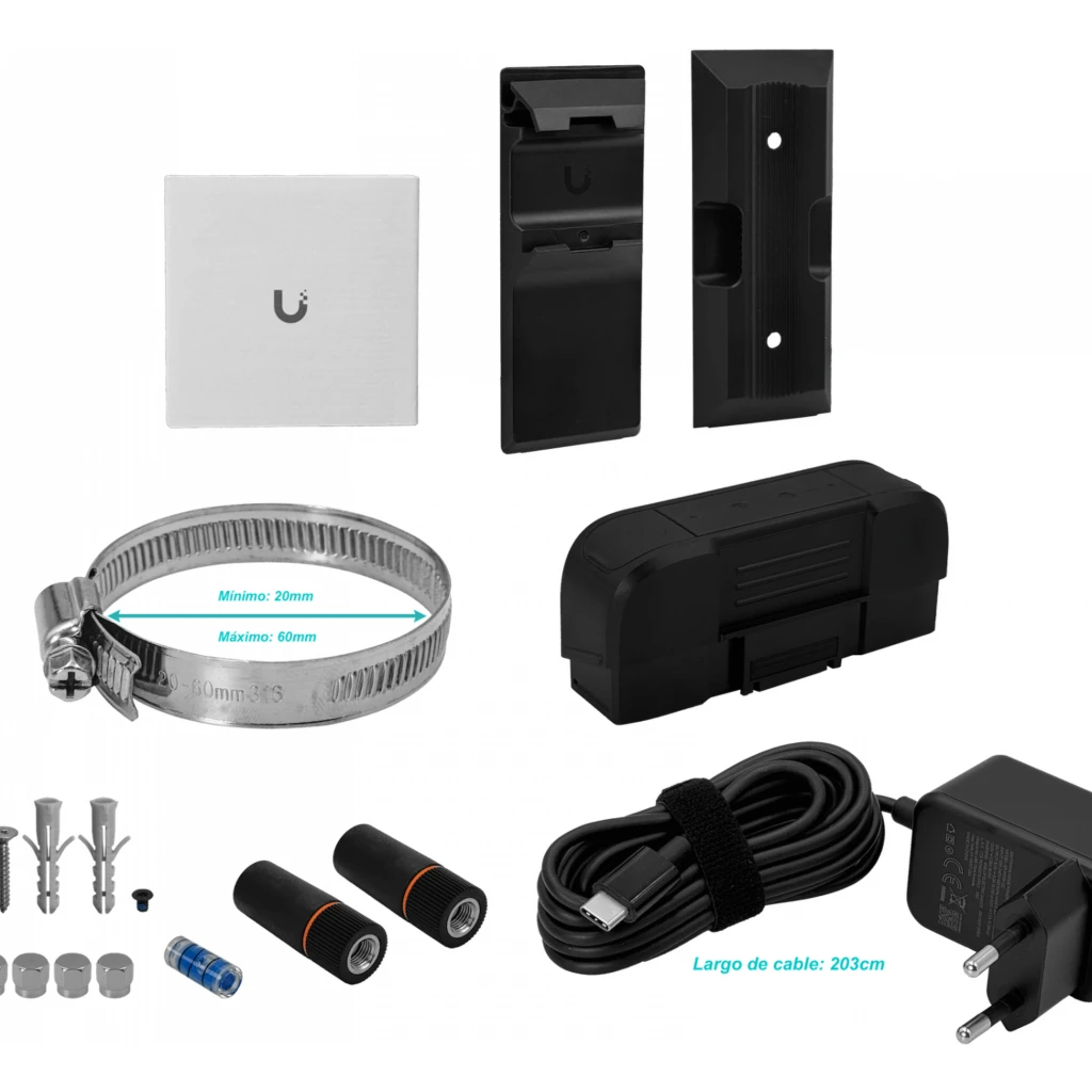 Imagen 2 de Antena Ubiquiti UI LTE/3G 2-1000(Poe-in/out) SIM GPS 4pin-ATX inc-Antenas RPSMA 