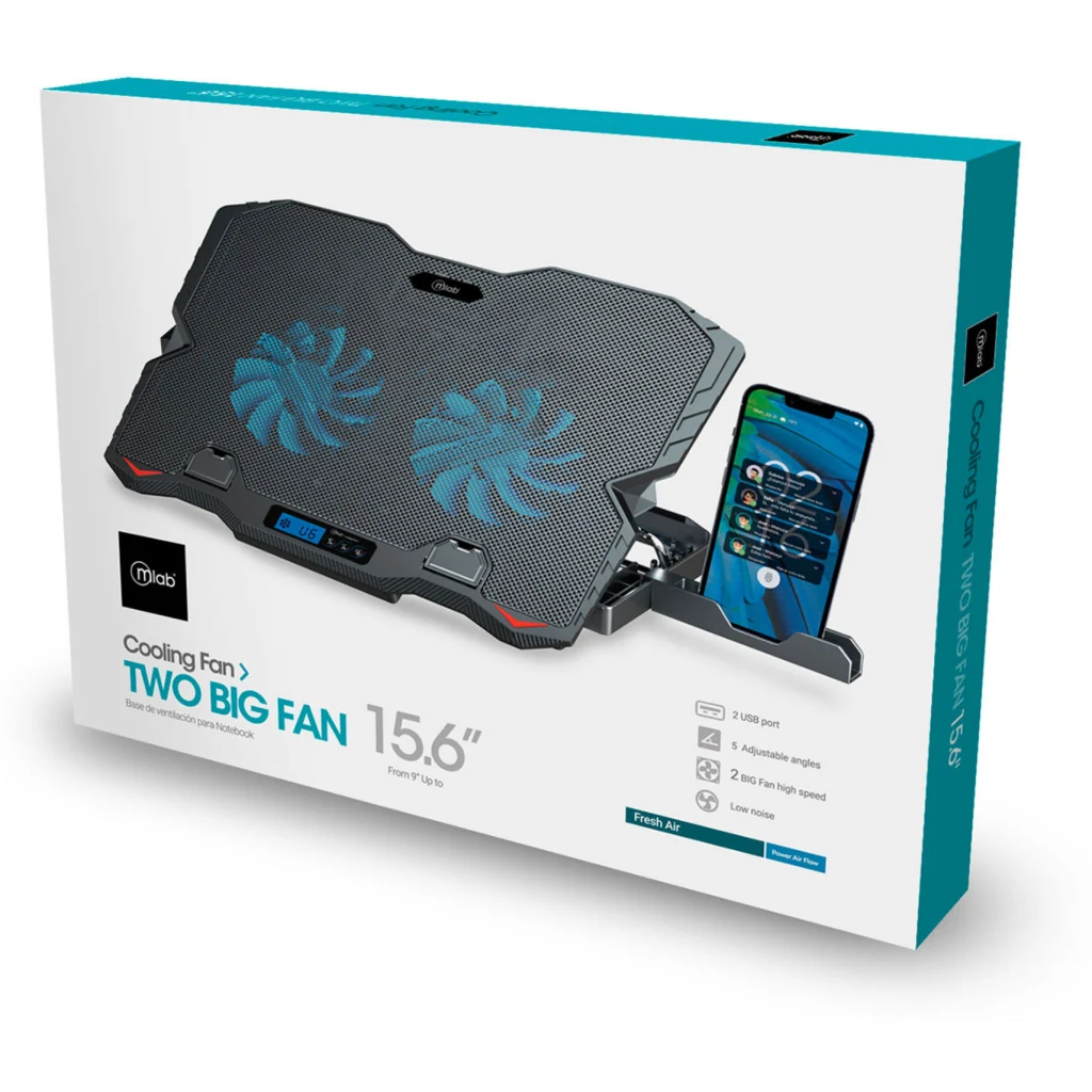 Imagen 4 de MLAB BASE VENTILADOR NOTEBOOK TWO BIG FAN 12,5 LCD DISPLAY SPEEDER