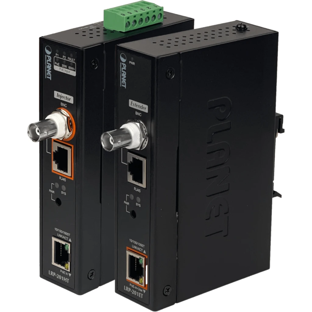 Imagen 6 de PLANET Kit Extensor 600mt-UTP/BNC 1000mbps req-Fuente 48-56VDC PoE-60W