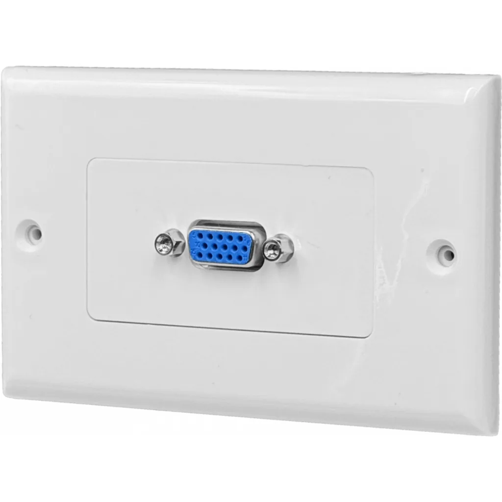 Imagen 4 de Blanco VGA Conector H-H Faceplate WPHD15FF-Plastico 70x114mm