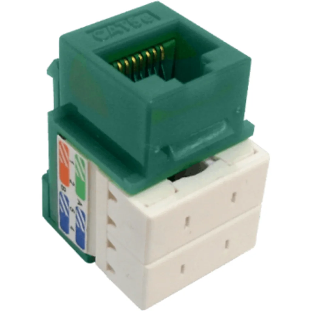 Imagen 3 de LINKMADE Verde Cat5E U/UTP Punchable Keystone Conector Hembra RJ45