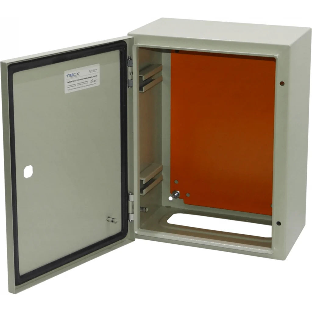 Imagen 2 de TIBOX 400x300x200mm 1-chapa inc-Llave Caja Metalica Tablero IP66 Beige