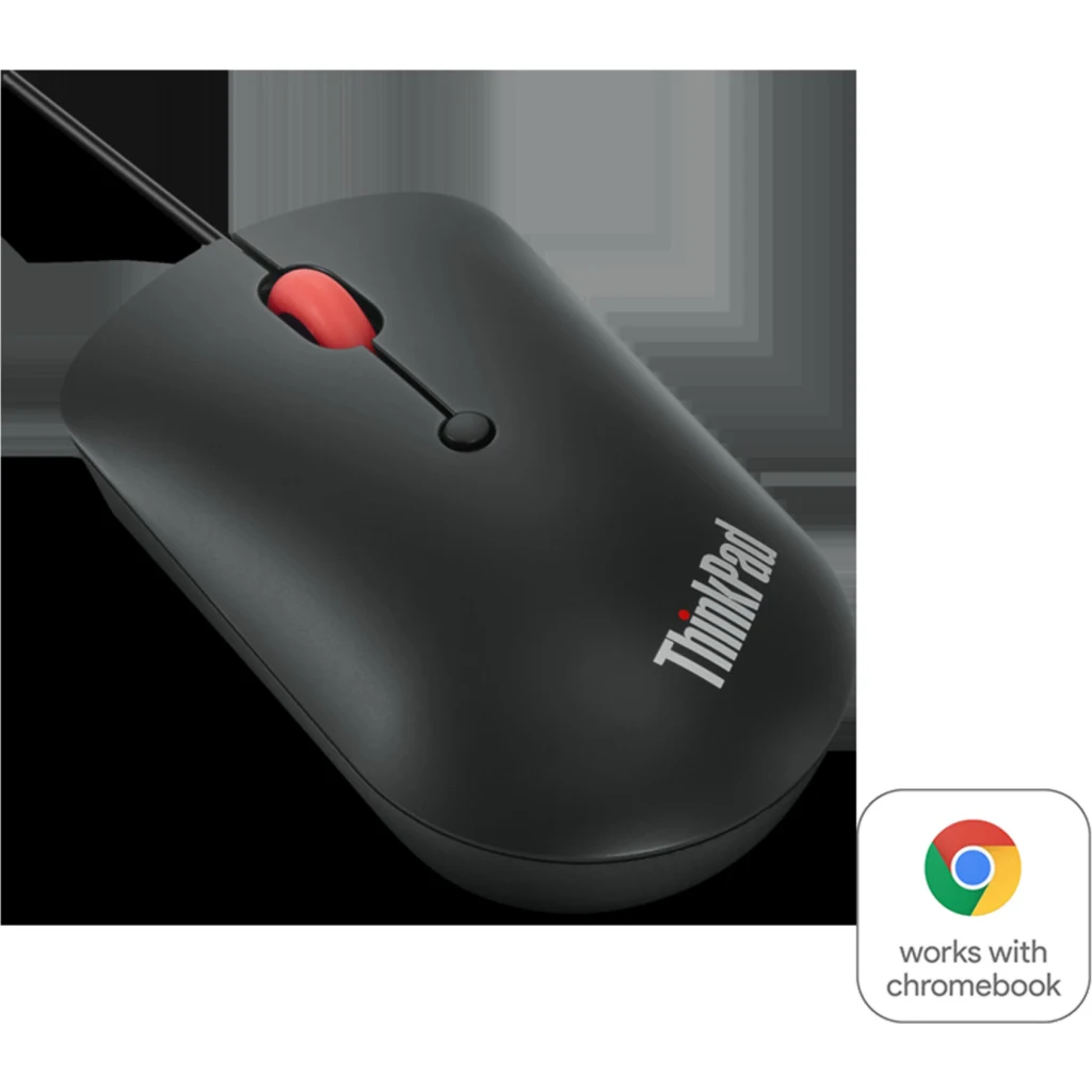 Imagen 1 de Mouse Alámbrico Lenovo ThinkPad, Óptico 2400dpi USB-C/A Negro cuervo