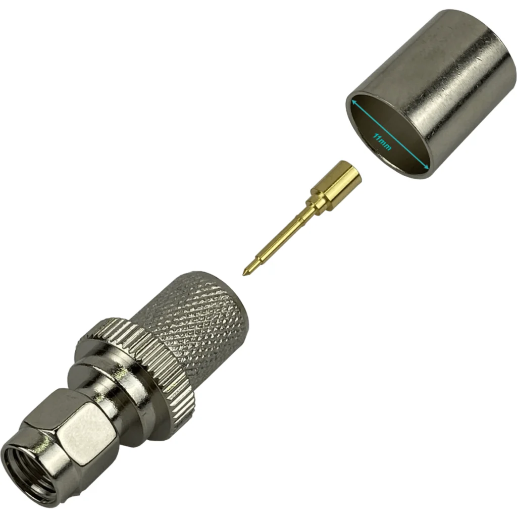 Imagen 2 de .SMA-Macho CA400 LMR400 Conector Coaxial Serie-400