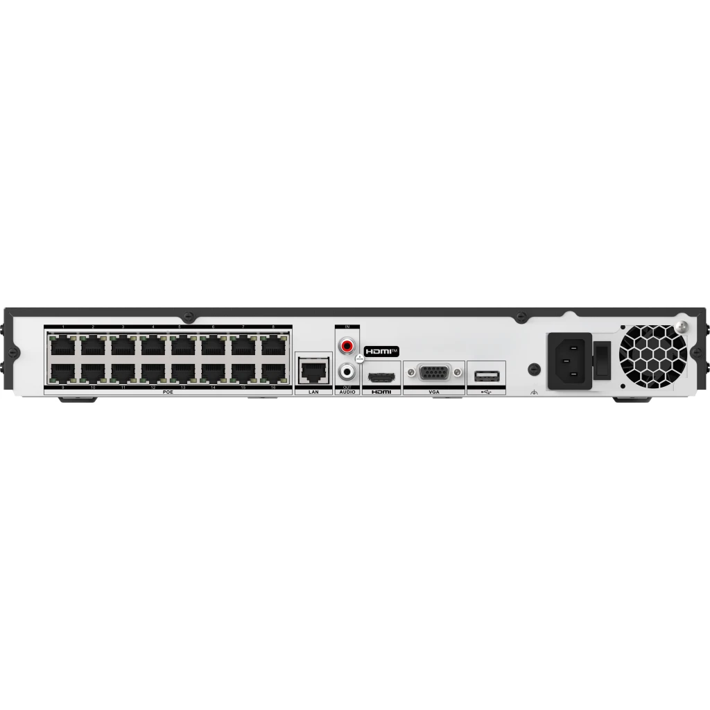 Imagen 4 de NVR IP Hikvision 16 ch 16 ch POE Capacidad 2 HDD / H265/ H264 Grabacion 160Mbps