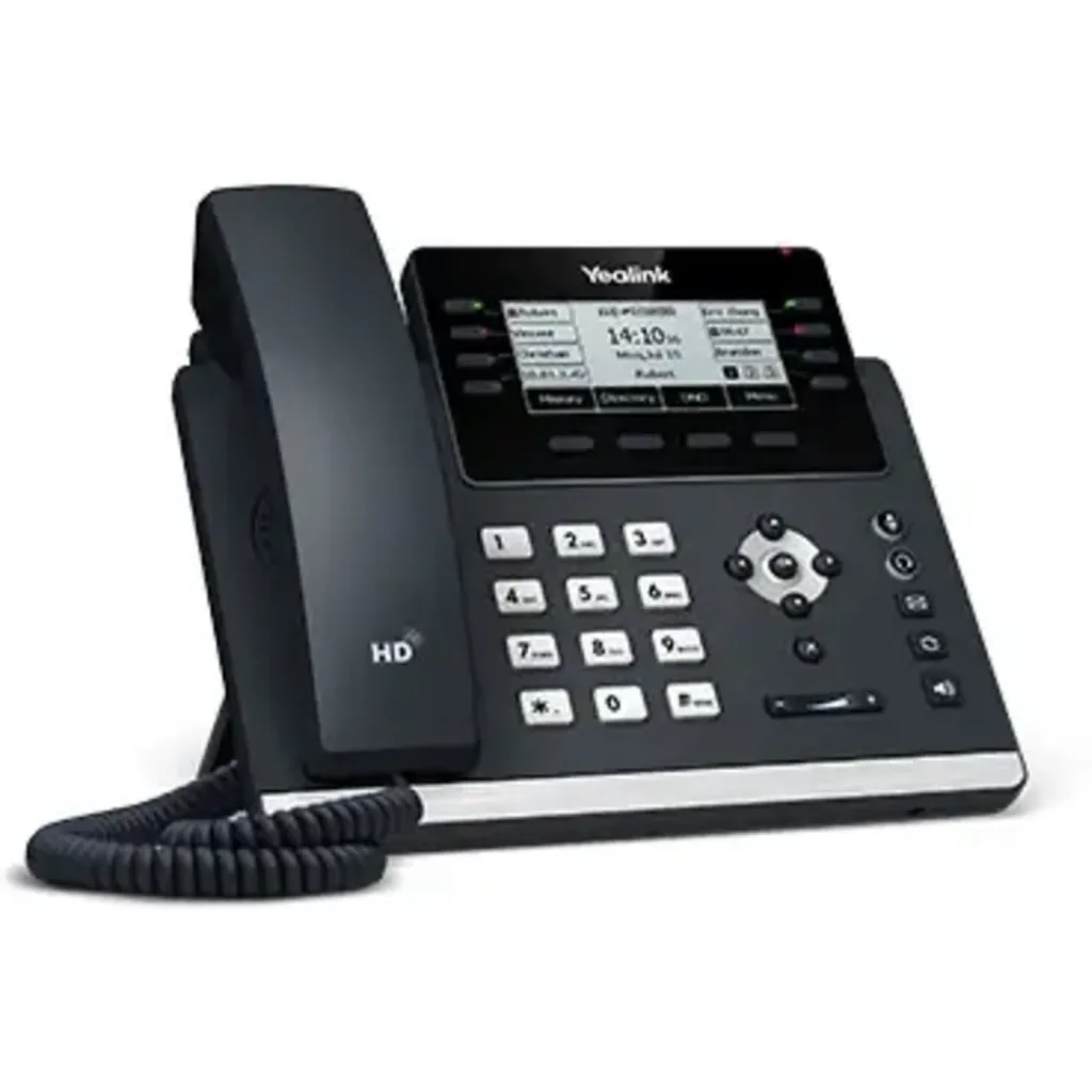 Teléfono IP Yealink SIP-T43U Pantalla Monocromatica, 12 Lineas SIP PoE USB 