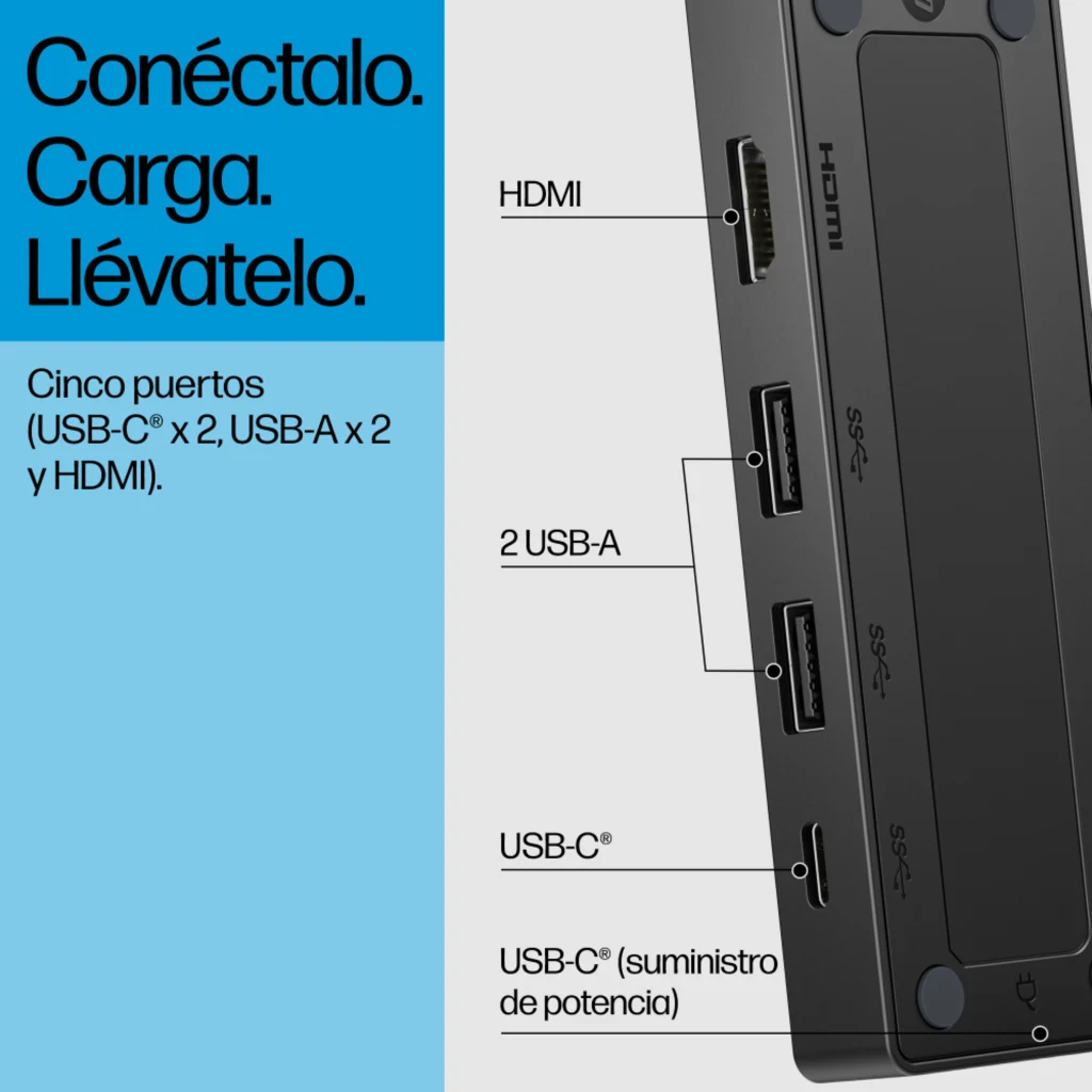 Imagen 3 de HP - adapter - USB-C Travel HUB G3