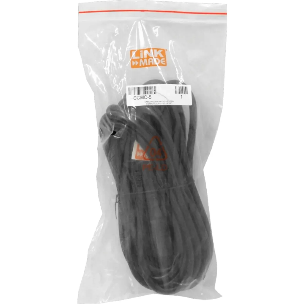 5mt Negro Macho-Hembra Cable de Poder C13-C14 IEC 10A 3x1,0mm2 500cm
