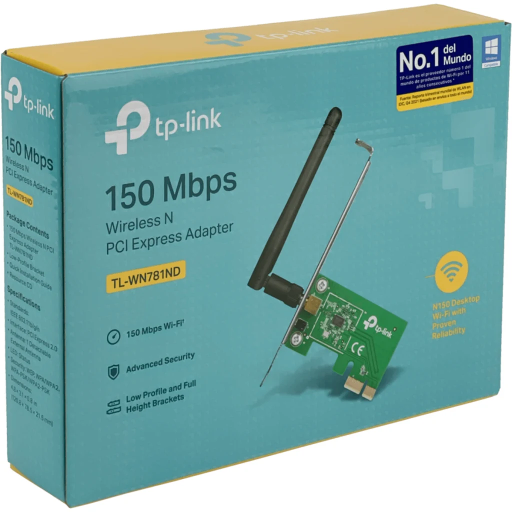 Imagen 2 de Tarjeta de Red Inalambrica PCI Express inalámbrico de 150 Mbps TL-WN781ND