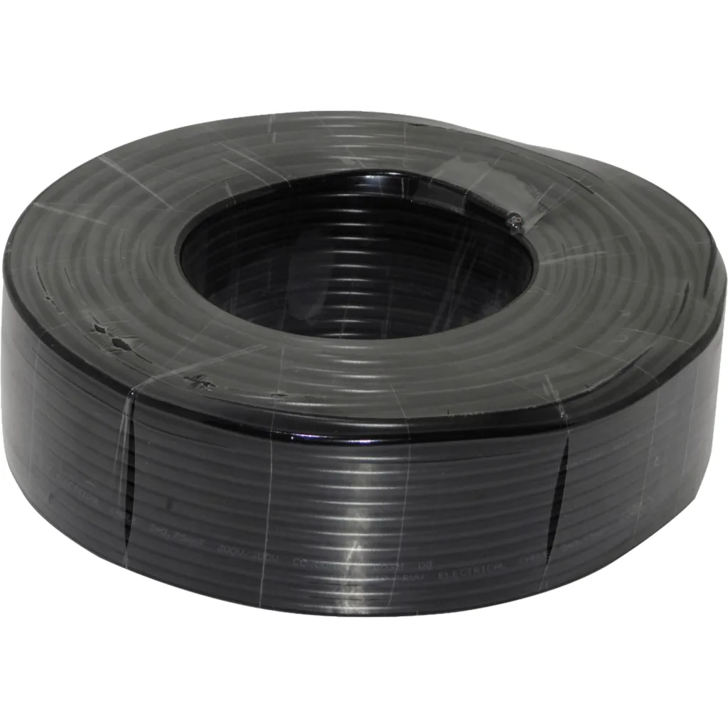 Imagen 1 de Negro 2x0,75mm 100mt Cable Electrico RVV 4-6AMP 2x0.75mm PVC