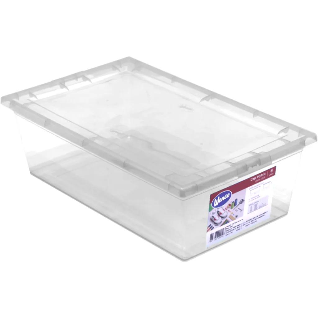 Imagen 2 de WENCO Caja c/Tapa 6Lts Transparente 21x34cm 11cm-Alt Rectangular