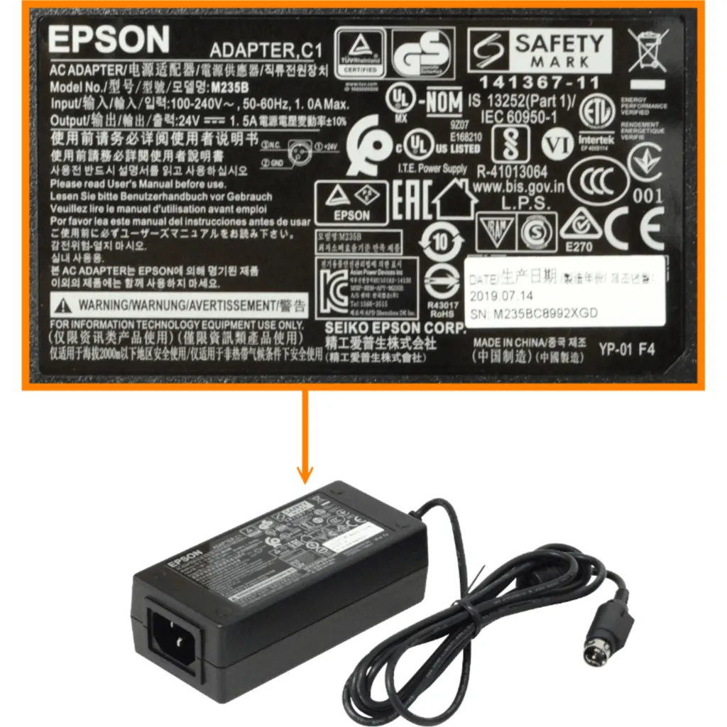 EPSON Ethernet USB Impresora Termica POS 79,5mm 200mm/s C31CE95022