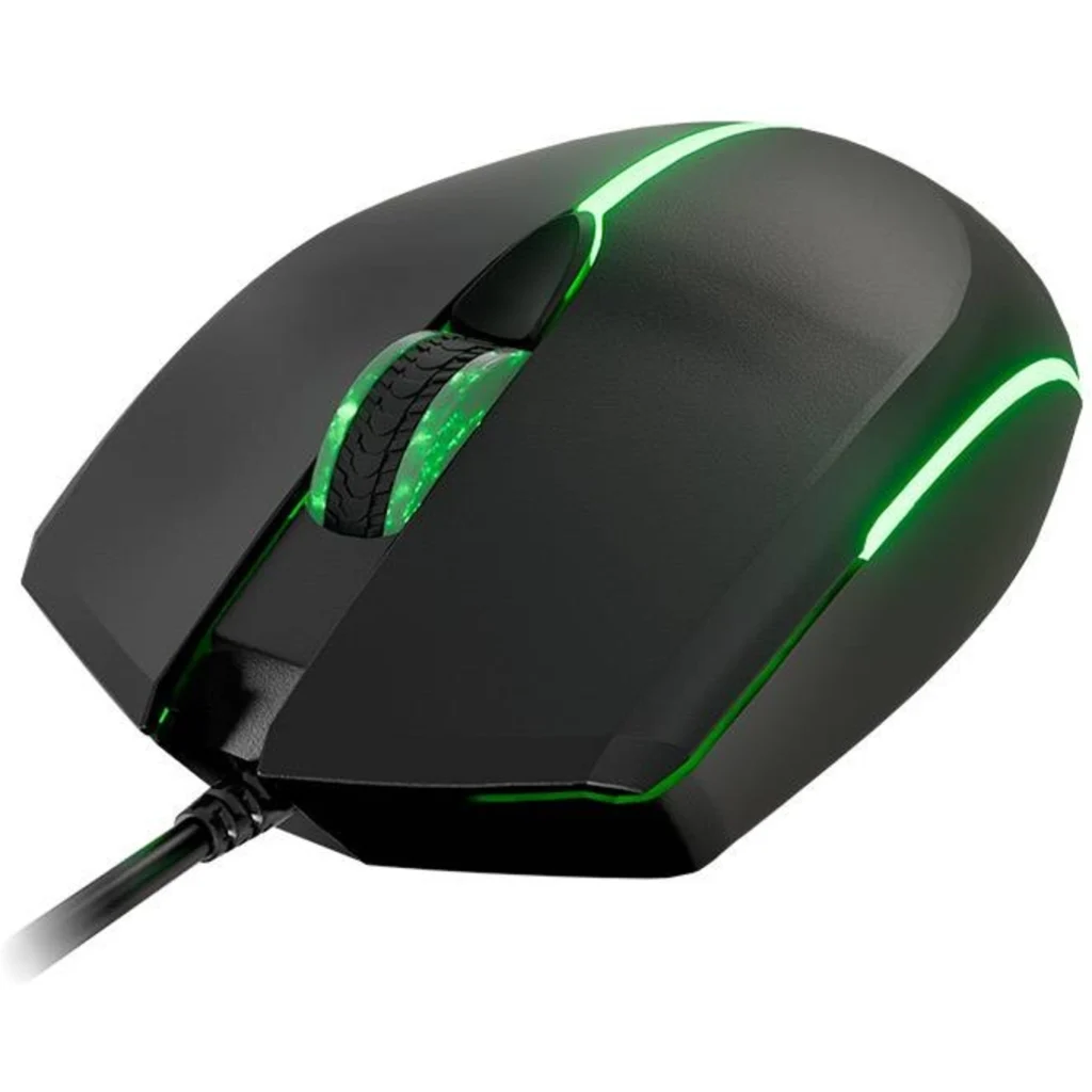 Xtech - XTM-218 - Mouse - USB - Wired - Black - 4 buttons with Light 2400 dpi