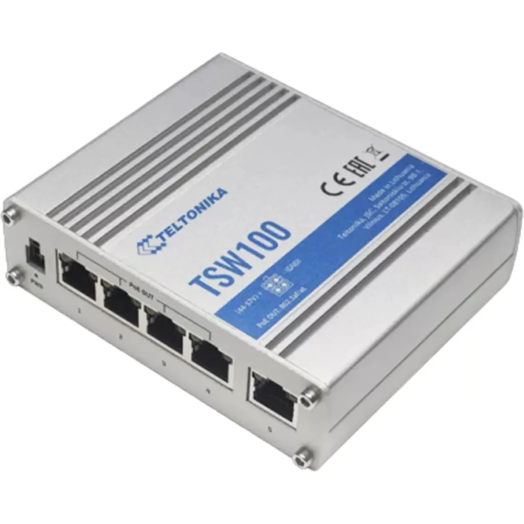 Imagen 2 de Teltonika TSW100  industrial 5-1000 no-admin 4-poe 120W