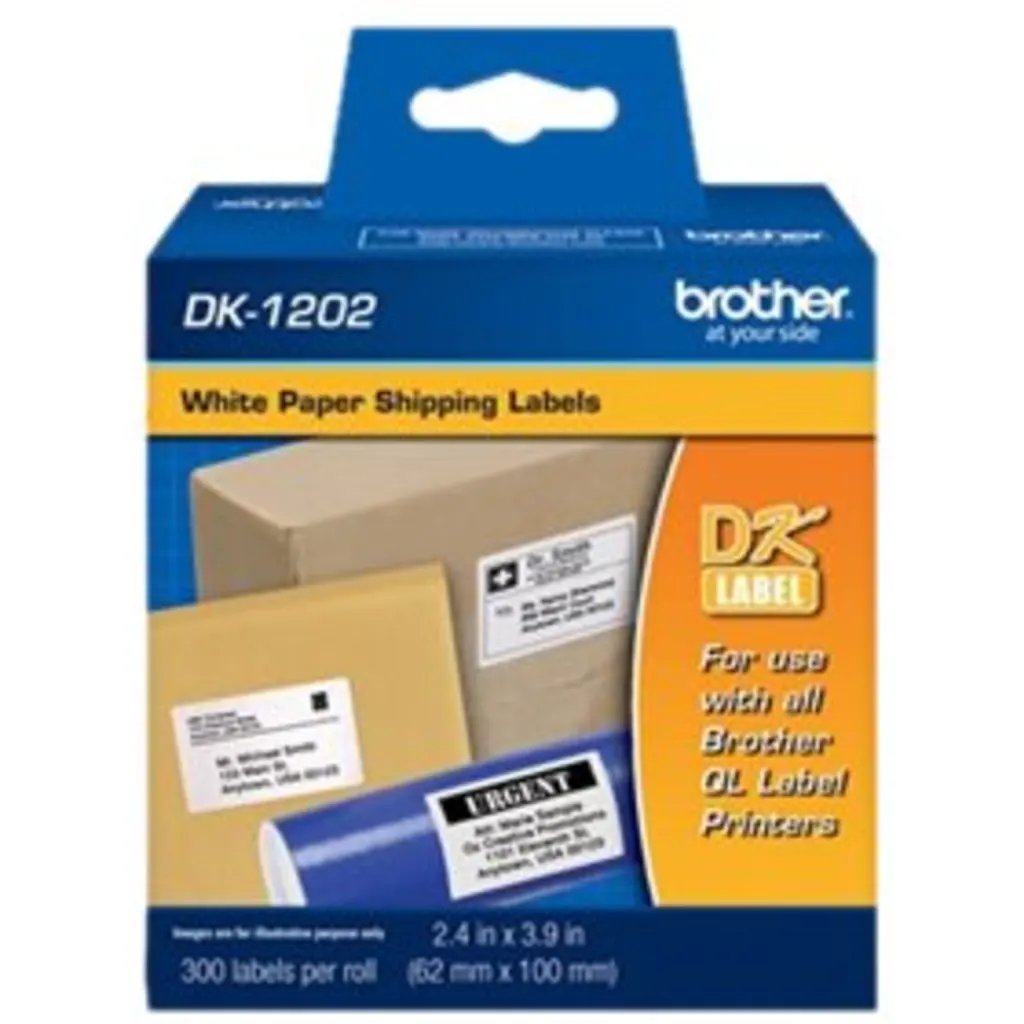 Imagen 2 de Cinta Rotuladora Brother DK1202 6cm x 10cm x 300 Etiquetas Color Blanco