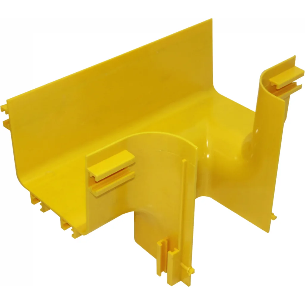 Imagen 2 de 120x100mm Derivacion Vertical Tee Amarilla PC+ABS LSZH Macho