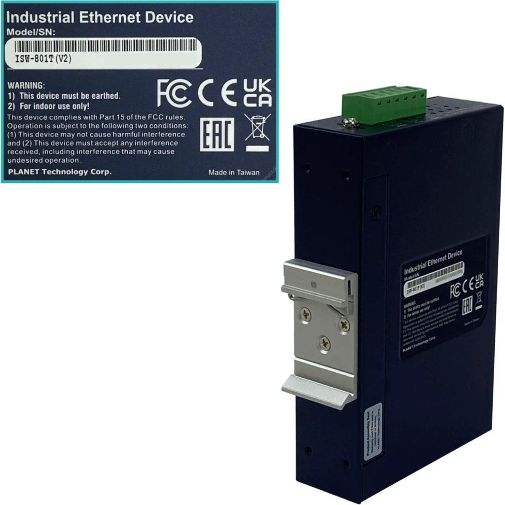 Imagen 6 de Switch Industrial Planet ISW-801T, 8 Puertos 10/100Mbps Riel-DIN no-Admin