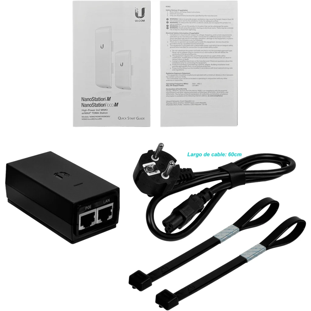 Imagen 4 de Punto de Acceso Inalámbrico Ubiquiti Nato Station M2 2.4Ghz 11dBi PoE 150 Mbs 