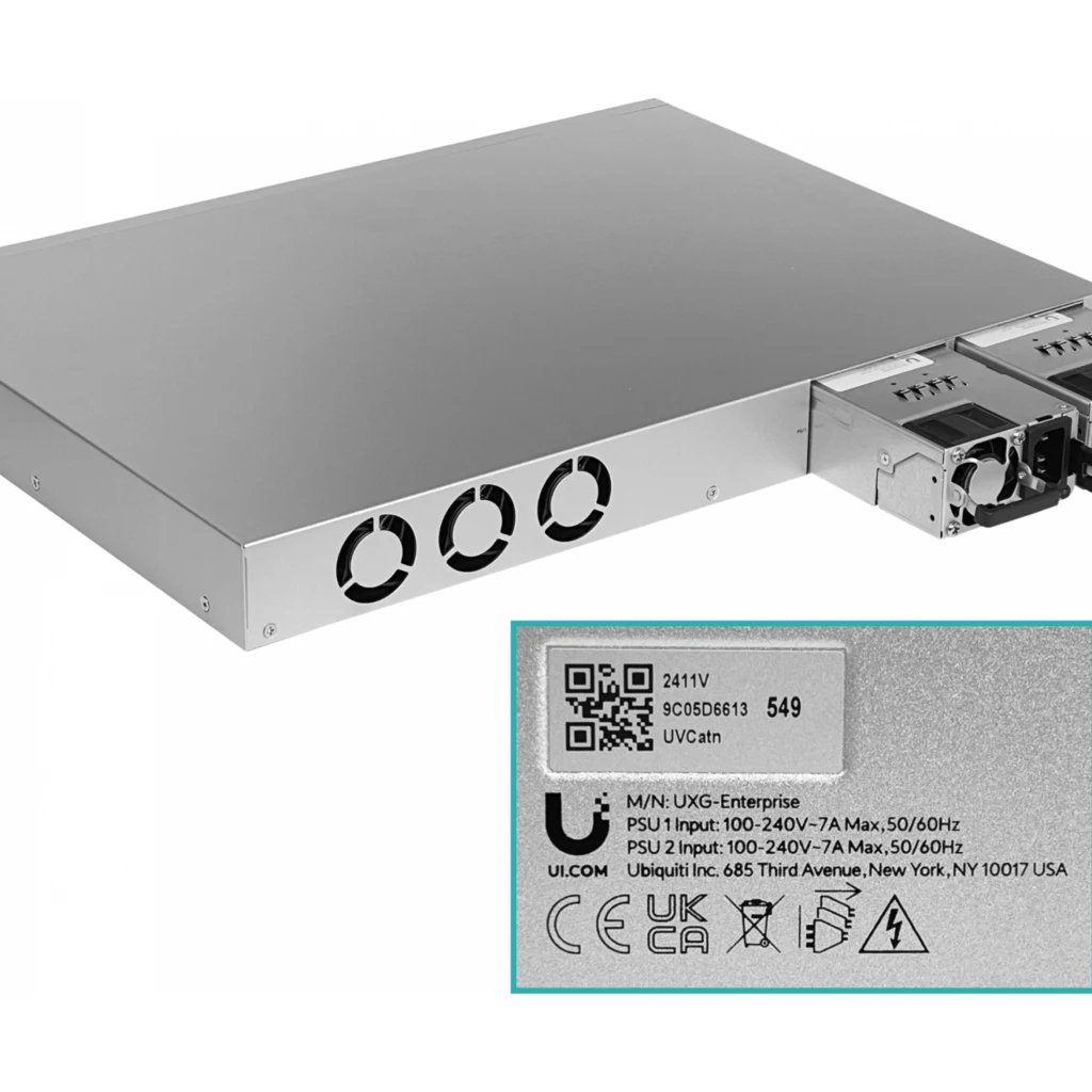 Imagen 1 de UniFi Advance Hosting Gateway  - 1U rack, 5 WAN ports (25G SFP28 + 2.5GbE RJ45),