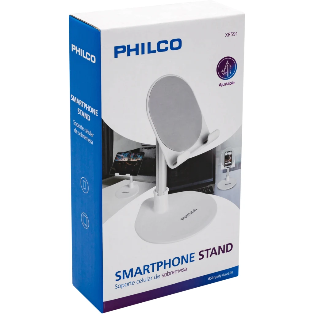Imagen 1 de Soporte para Celular Philco XR59, para Smartphone Ajustable Color Blanco