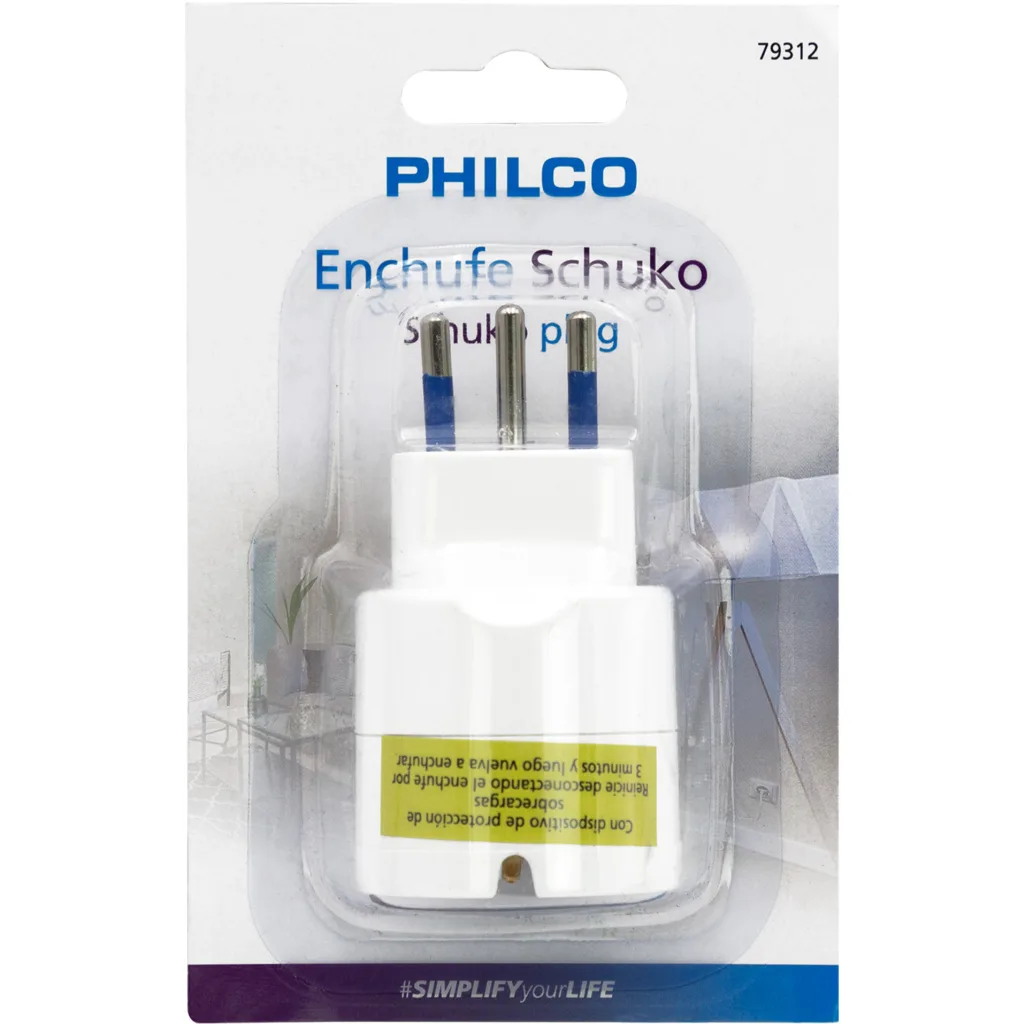 Imagen 1 de ADAPTADOR SCHUKO 2P+T 10A 250V 1500W BLANCO
