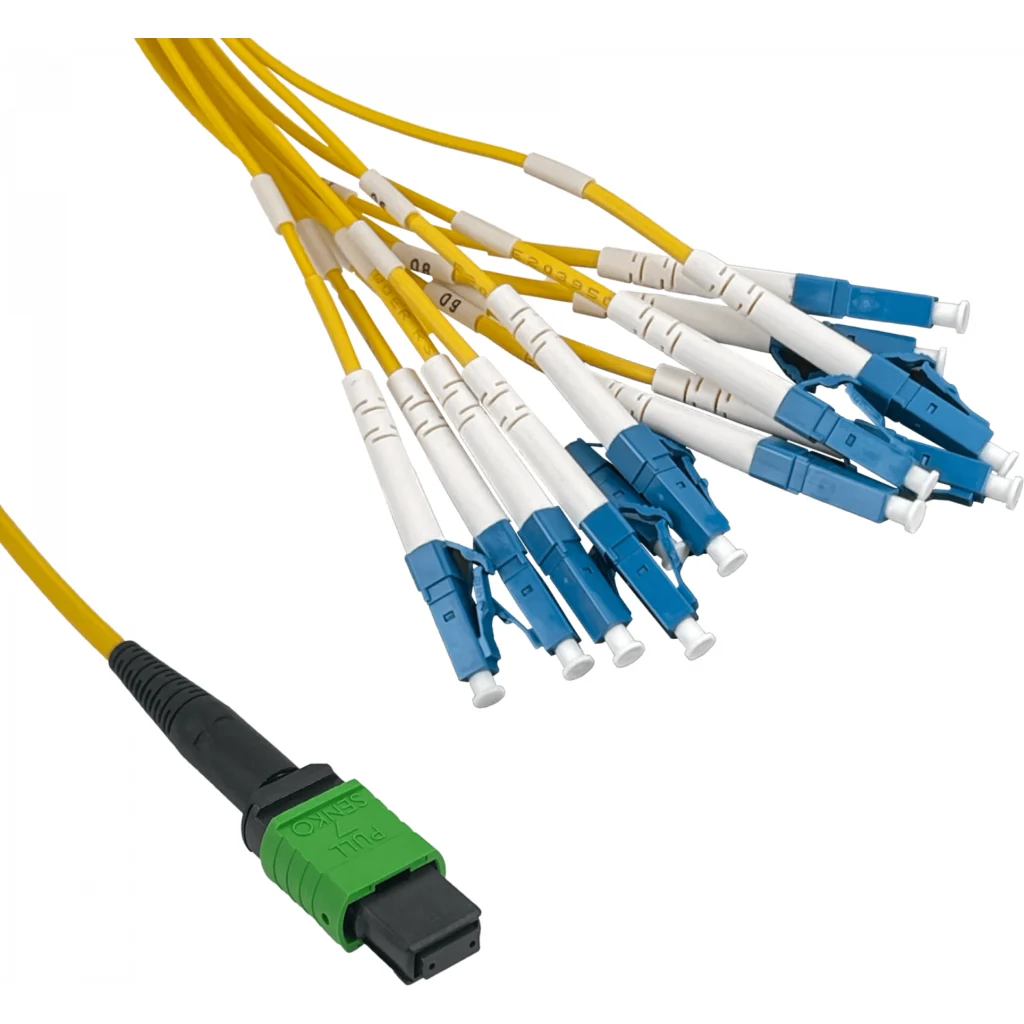 Imagen 3 de 6mt 12-LC/1,5mt 1-MPO/4,5mt MonoModo SM Jumper Cable Fibra 9/125um