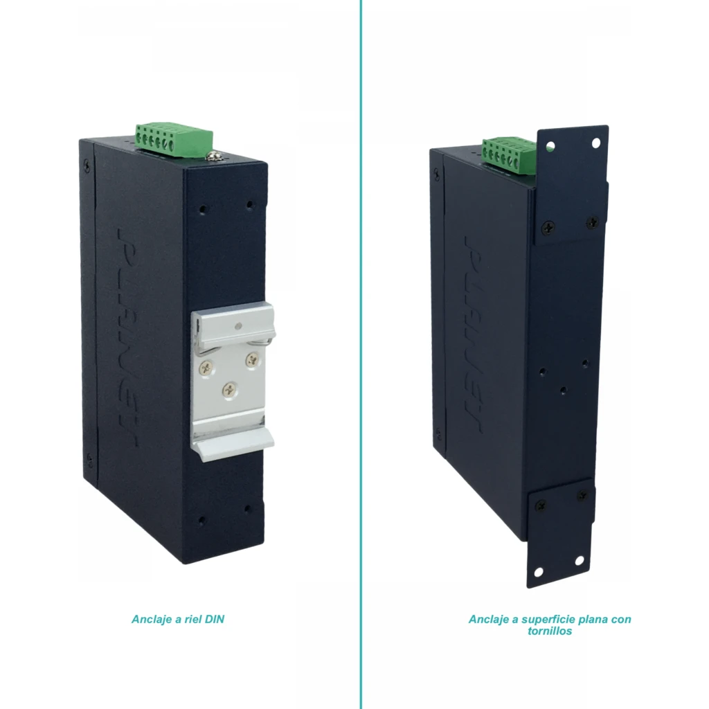 Imagen 5 de PLANET 8-1000 Switch Indust Admin Riel-DIN Gigabit req 12-48VDC 24VAC
