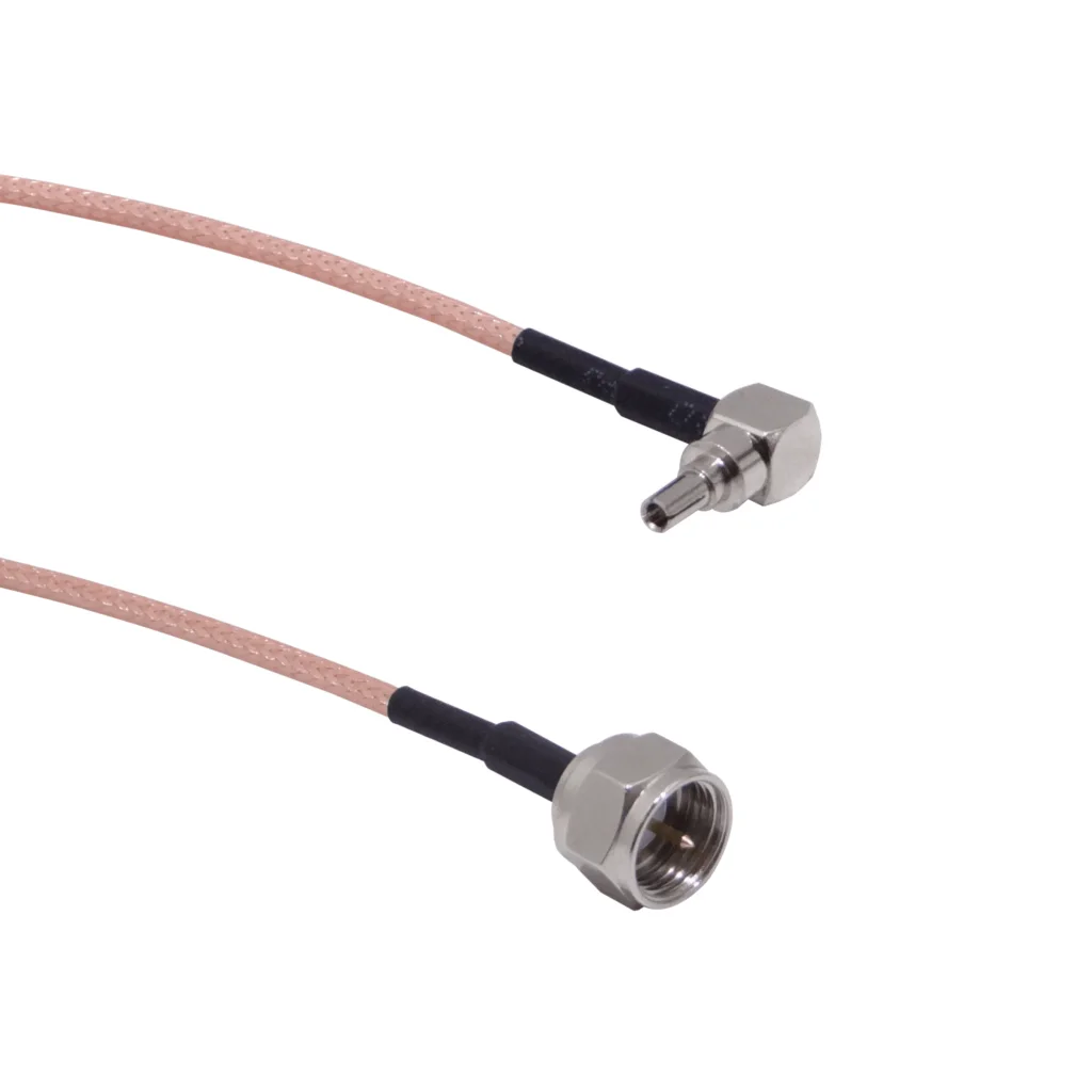 CRC9-M-90o a F-Macho RG316 Cable Coaxial 15cm