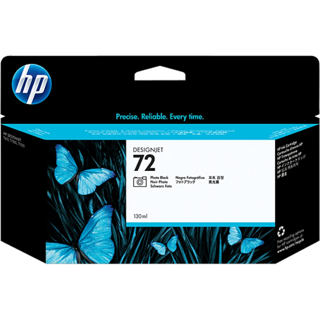 Imagen 1 de Cartridge HP 72 Photo Negro Comp DesignJet T610 T620 T770 T1100 T1200 T120 130ml