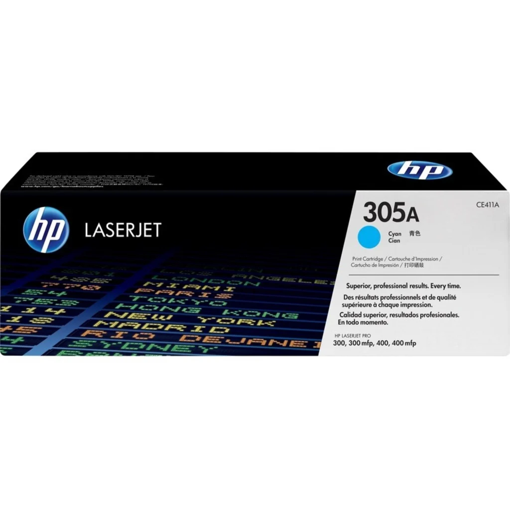 Toner HP 305A Cyan para LaserJet Pro M351 M375 M451 M475, 2600 Páginas
