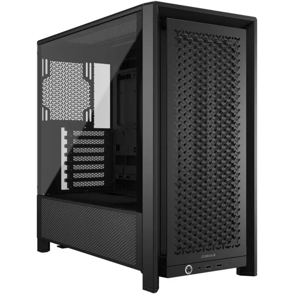 Gabinete Corsair 4000D Frame, Mid Tower Vid.Templ. USB-C 2*USB3.2 ATX Negro