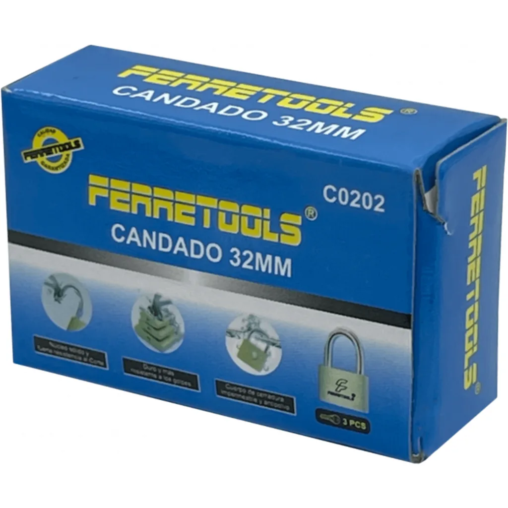 Imagen 3 de Candado 32mm Candado 3-Llaves-18mm