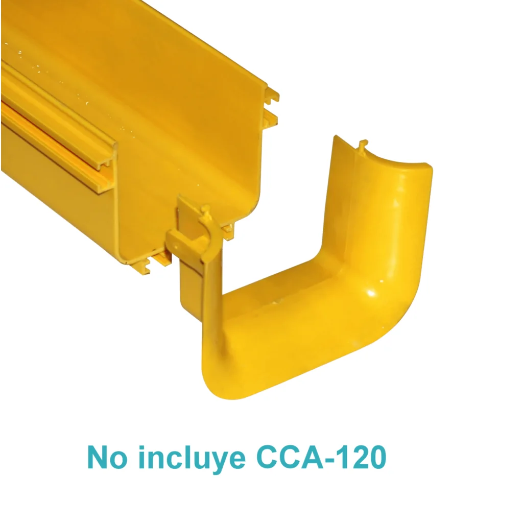 Imagen 2 de 120x100mm Trompeta Amarilla PC+ABS LSZH Macho/Hembra