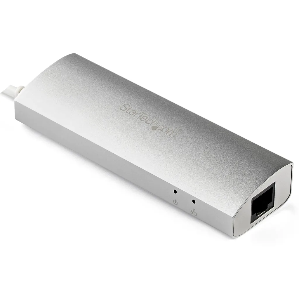 Imagen 1 de HUB StarTech 3 Puerts USB 3.0 Portable con Adaptador de Red Ethernet Gigabit