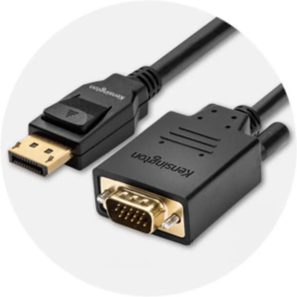 Imagen 9 de Cable Adaptador DisplayPort a VGA M/M hasta 1080p 1.8mts Negro KENSINGTON