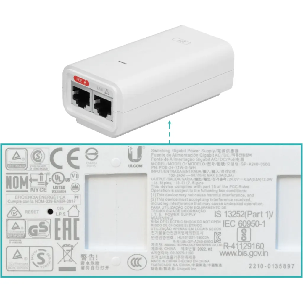 Imagen 2 de UBIQUITI 5-un 22dBi 5,15-5,95GHz BT 1-1000 inc24V req-Ant/LBE-AC-GEN2