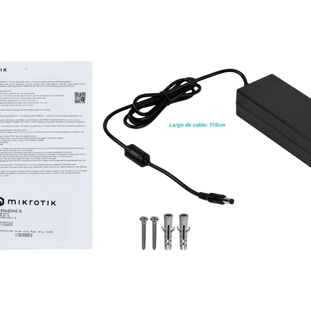 Imagen 4 de MIKROTIK req-cable 10-1000 1-SFP+10G AC2000 L5 1,4GHz-x4 4x3dBi-Fijas