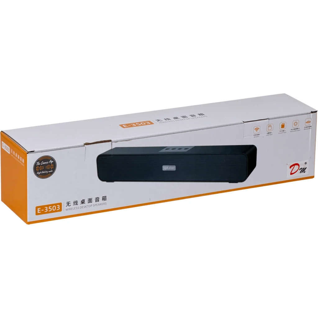 Imagen 4 de Parlante Barra 3,5mm-H Recargable Bluetooth USB mSD E-3503