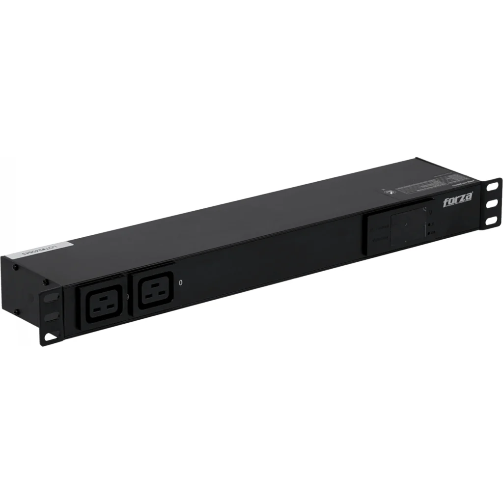 FORZA PDU 16A 4000W 8-Enchufes 8-C13 2-C20 16A Mide/Volt-Amp Rack 1U
