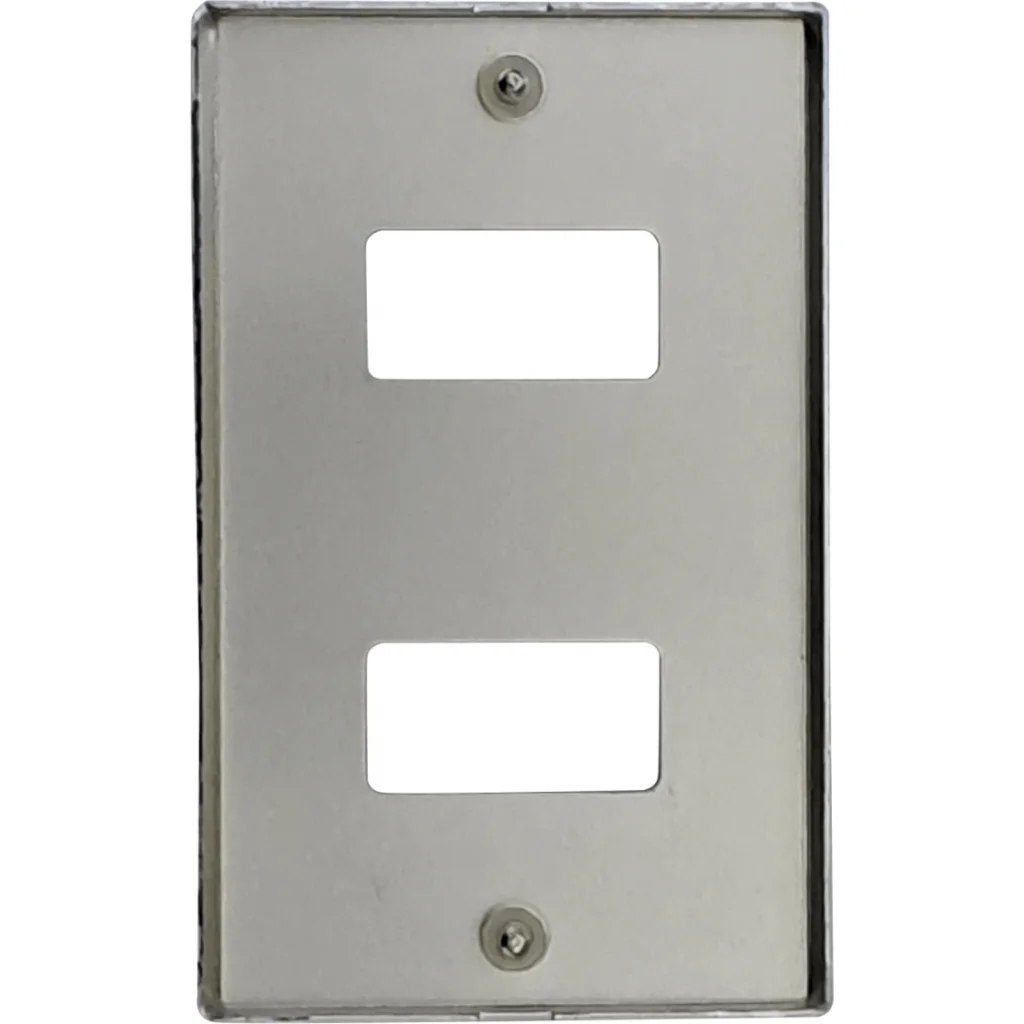 Imagen 1 de BTICINO Placa 2 Puestos Modulos Aluminio c/Tornillos