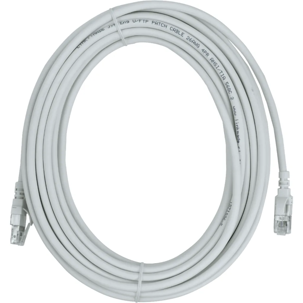 Imagen 2 de Cable de Red Linkmade Cat6A U/FTP LSZH Inyectado Multifilar 10mts Blanco