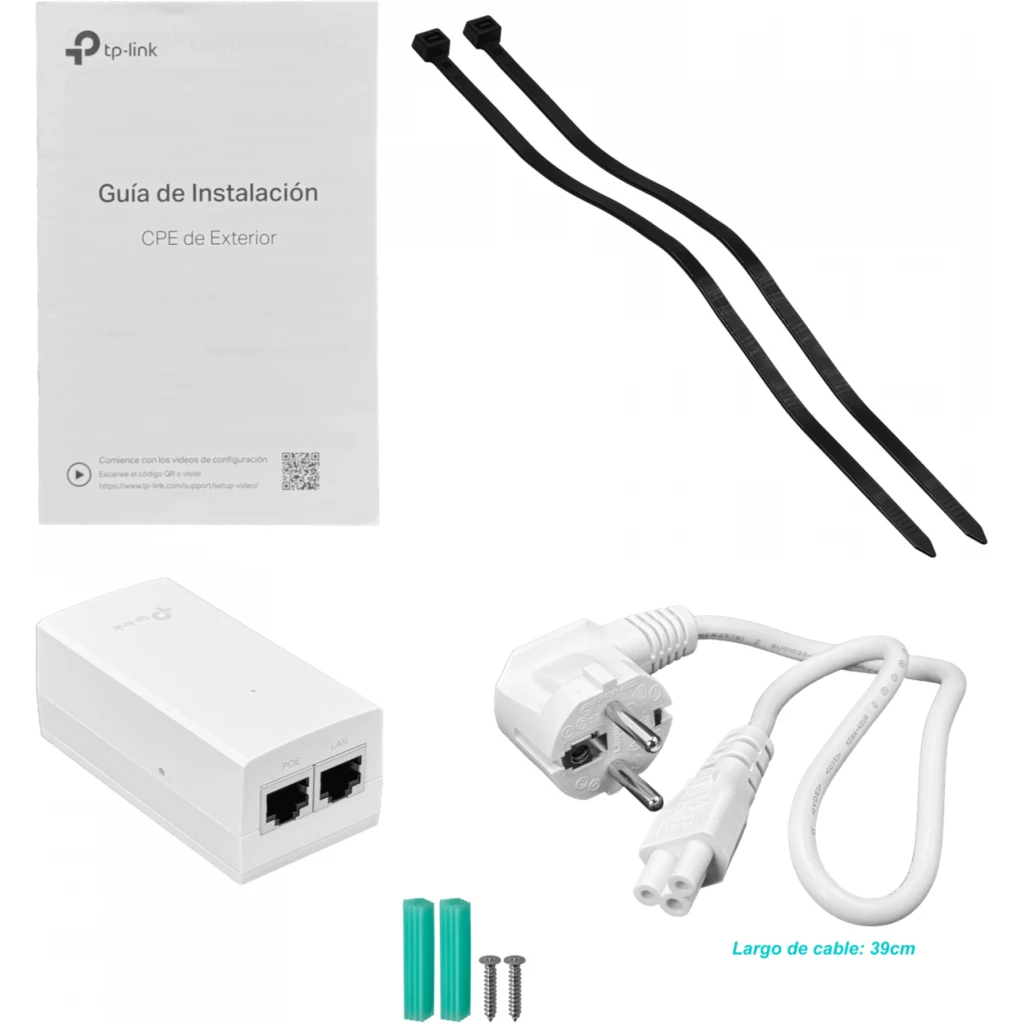 Imagen 2 de Access Point TP-Link 2.4 HZ 9DBI 2x2 27 DBM 2-100 INC-Poe24v24w 65Xx35° Exterior
