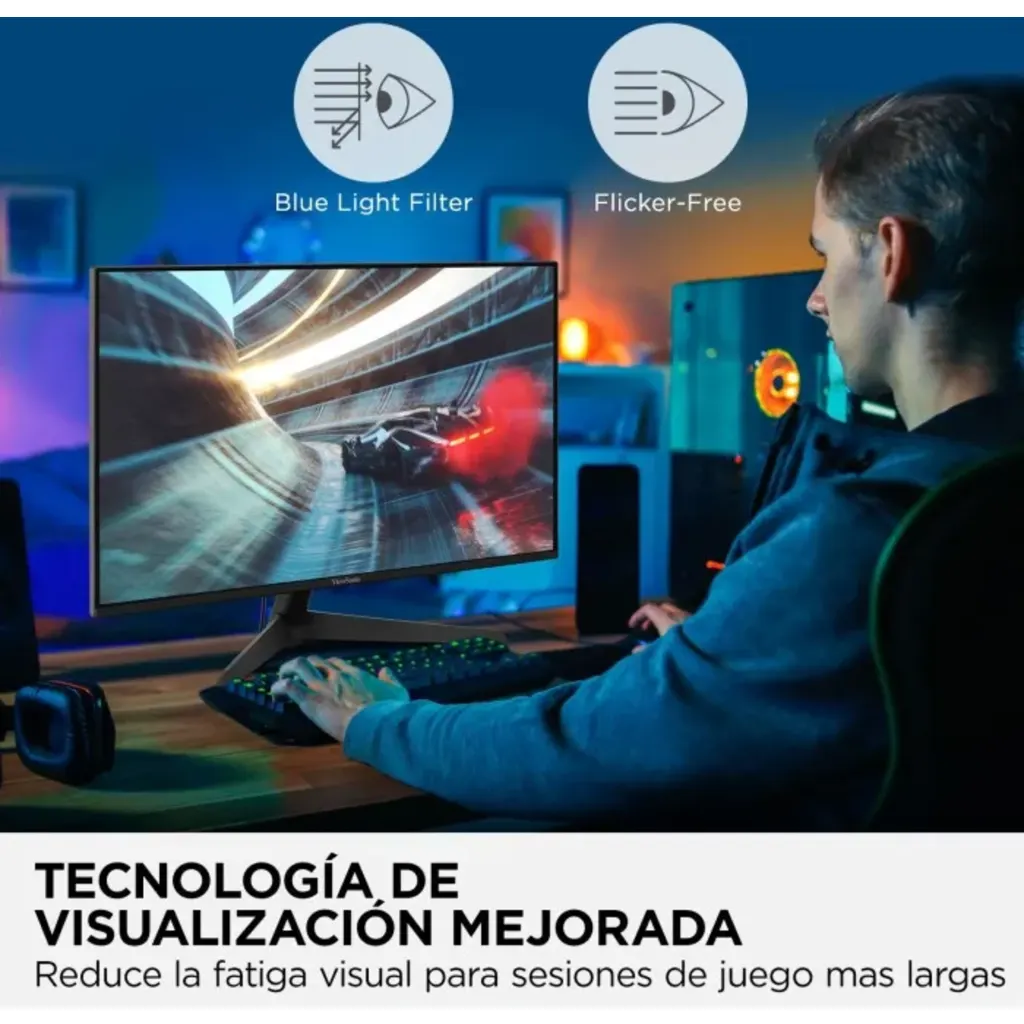 Imagen 8 de Monitor Gamer Viewsonic VX2729 27" FHD 1920*1080 IPS HDMI DP 200Hz 1ms FreeSync