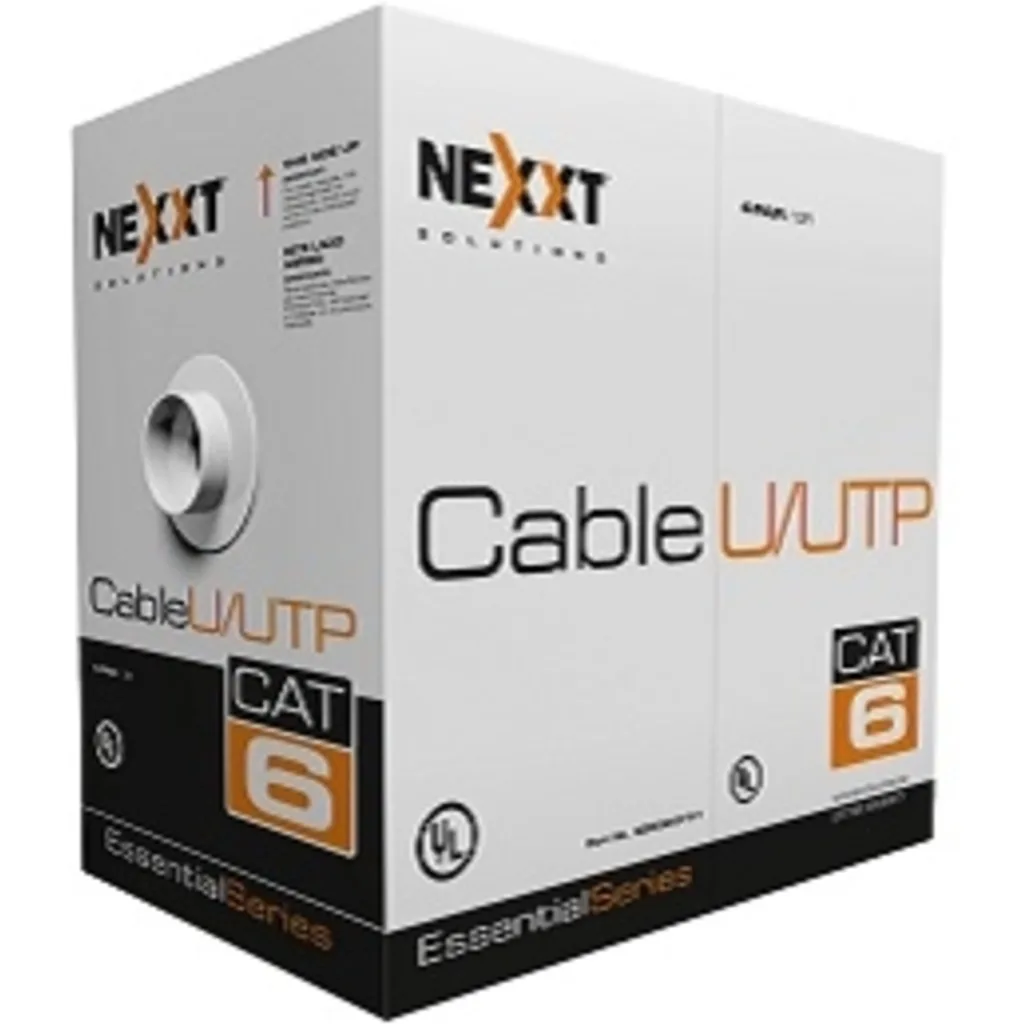 Cable UTP Categoria 6 Nexxt Essentia 4 pares 24AWG Longitud 102 metros Gris