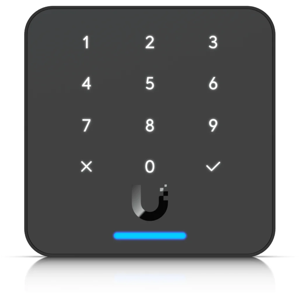 Imagen 1 de UI Negro Lector NFC-ID Teclado BT4.1 13,56MHz PoE 1-100 IP55 Access