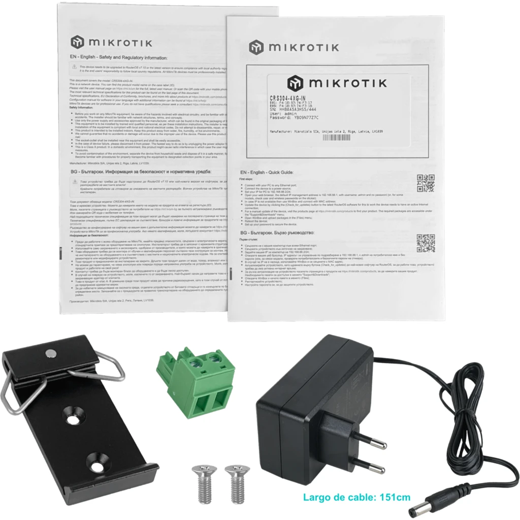 Imagen 8 de Cloud Router Switch CRS304-4XG-IN (RouterOS L5), desktop enclosure (EU)