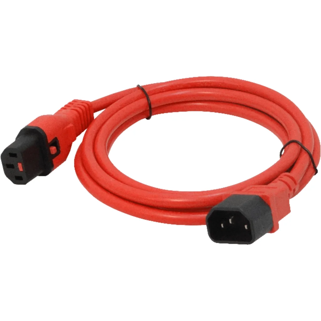 Cable Poder C13/C14 M/H 7A 3x0.82mm2 180cm 1.8Mt Color ROJO