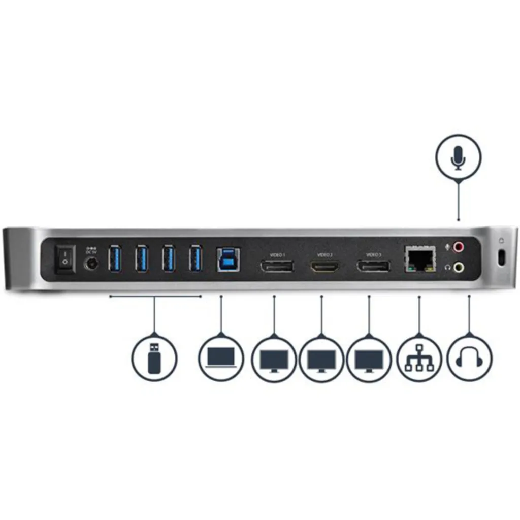 Imagen 5 de Docking Station Universal Triple USB 3.0 HDMI RJ-45 DisplayPort USB 