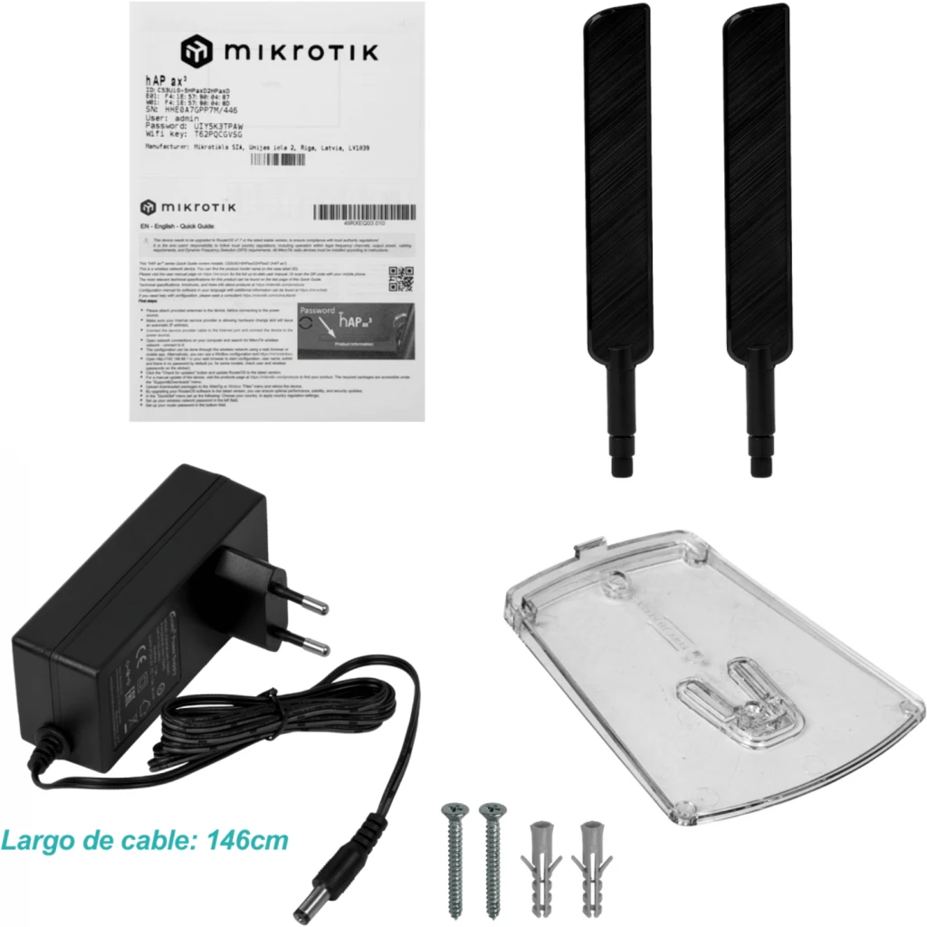 Imagen 2 de MIKROTIK 1-2500 4-1000 PoE-i/o AX 2,4GHz 5GHz L6 C53UiG+5HPaxD2HPaxD