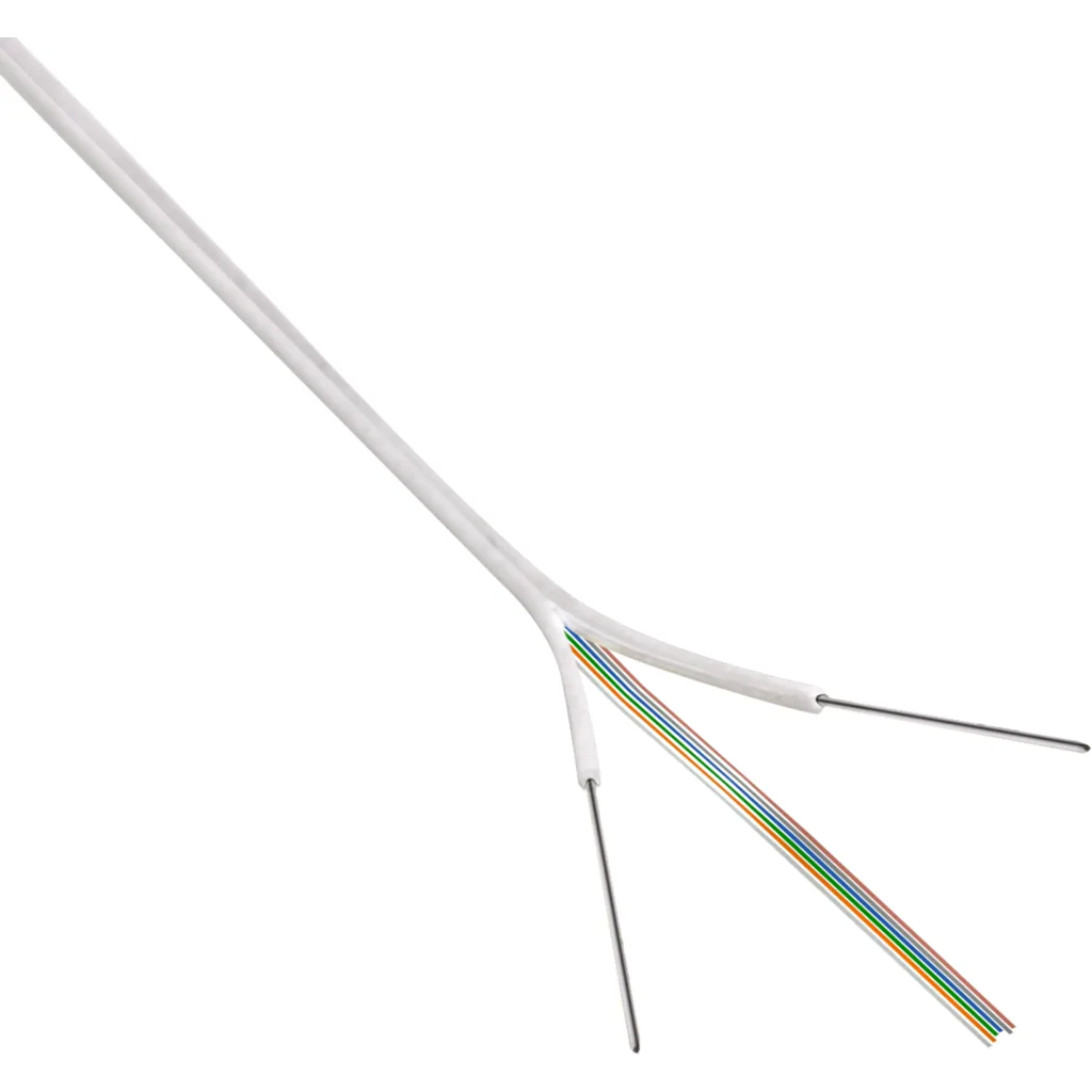 6-Fibras-G652D Blanca 500m DropCable Ext FTTH SM LSZH 4x2.5mm
